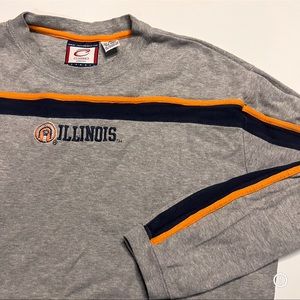 university of illinois uiuc vintage long sleeve sweater
